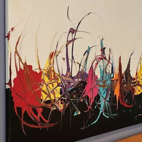 Abstract Multicolor Canvas Art - Picture 4 of 4
